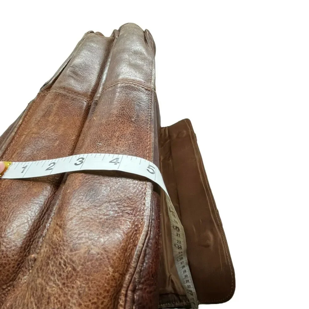Wilsons Messenger Bag Satchel Briefcase Leather Unisex Brown Distressed Vintage